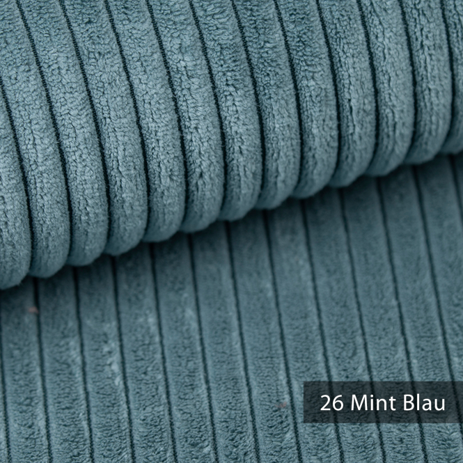PORTO - Breitcord Möbelstoff - 26 Mint Blau