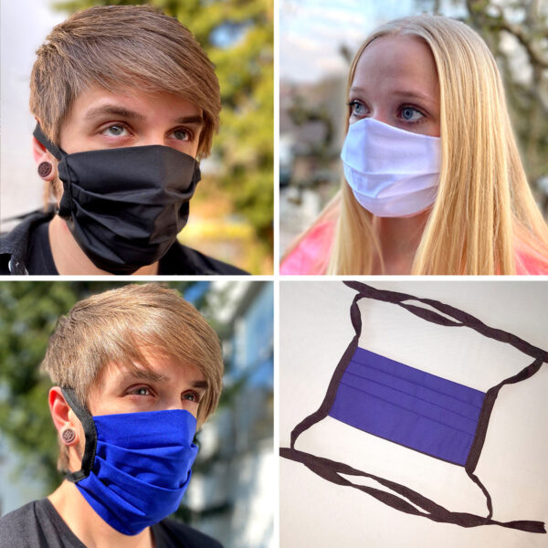 novely MUND-NASEN-MASKE | Alltagsmaske | Behelfsmaske | waschbar | 2-lagig mit Filterfach