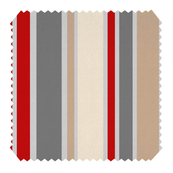 OXFORD 210D - D111 Streifen Rot/Beige/Grau