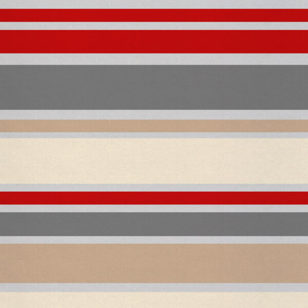 OXFORD 210D - D111 Streifen Rot/Beige/Grau – Bild 2