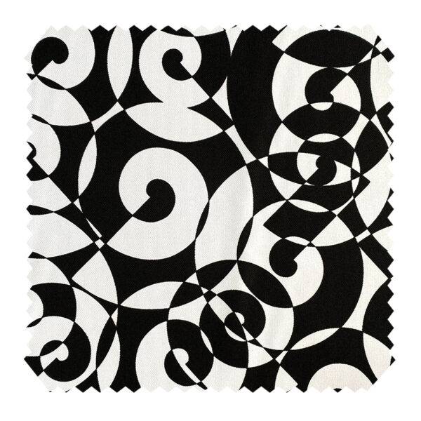 OXFORD 210D - D119 Schwarz-Weiß Geometrie