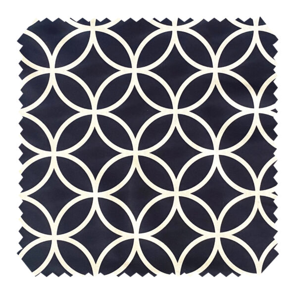 OXFORD 210D - D127 Kreise Navy Weiß