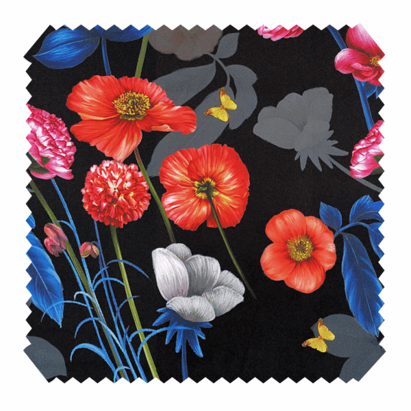 OXFORD 210D - D177 Bunte Blumen Hortensien