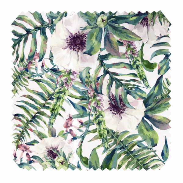 OXFORD 210D - D223 Painted White Flowers