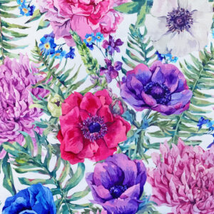 OXFORD 210D - D226 Pinky Flowers