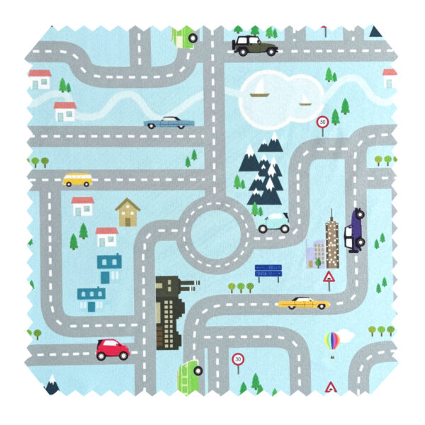 HANAU AUTO - Möbelstoff Auto- und Straßenmotiv