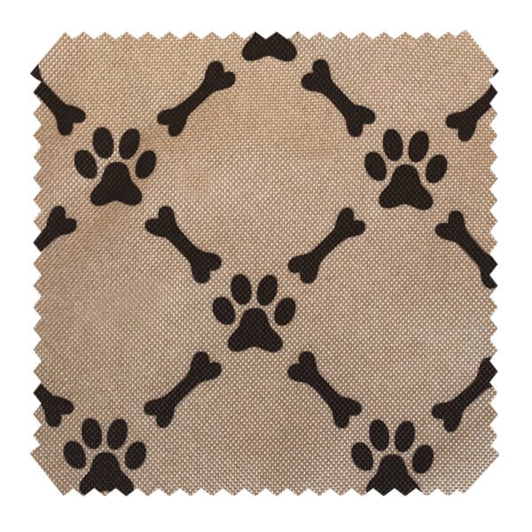 OXFORD 210D - D44 Knochen Pfoten Beige Braun