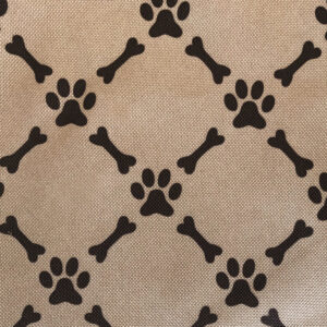 OXFORD 210D - D44 Knochen Pfoten Beige Braun