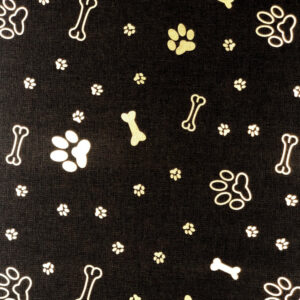 OXFORD 330D - Knochen Pfoten Hund Gold Metallic
