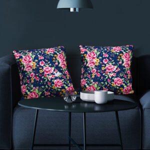 DEKOKISSEN | D014 Rosen Dunkelblau (2er-Set)
