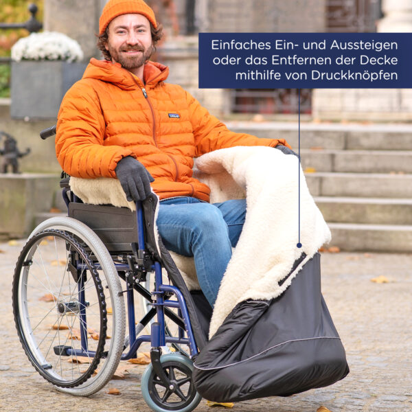 KARLO PRO - Rollstuhl-Fußsack Lammwolle – Bild 3