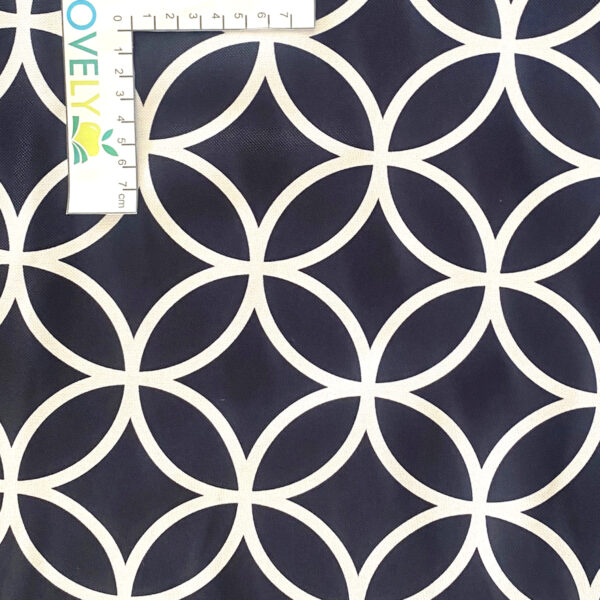 OXFORD 210D - D127 Kreise Navy Weiß – Bild 3