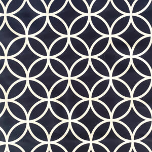 OXFORD 210D - D127 Kreise Navy Weiß