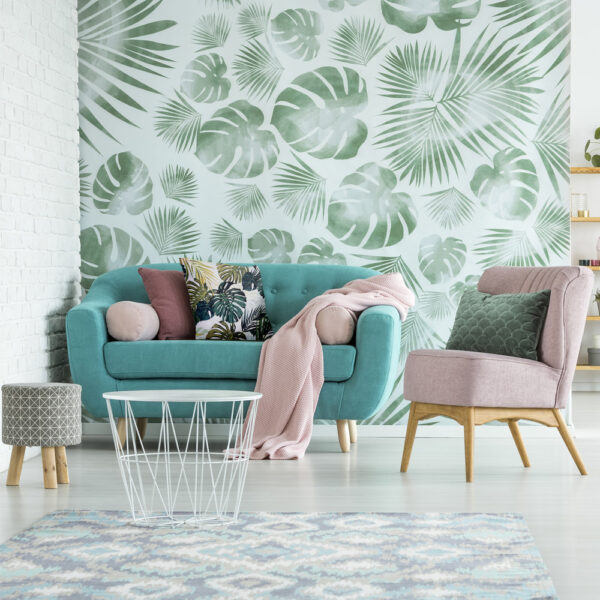 TROPICAL GREEN - Möbelstoff mit Palmen-Blättern – Bild 3