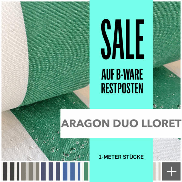 acryl lloret uv+ gestreifter outdoorstoff restposten