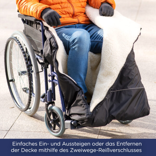 karlo rollstuhl fußsack lammwolle