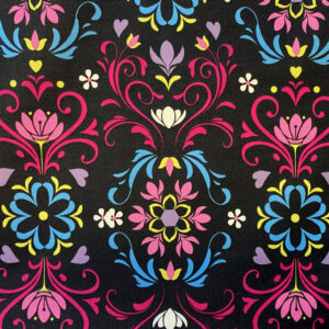 ox t d35 blumen ornament schwarz novely oxford polyester stoff wasserabweisend outdoor meterware 1.jpg