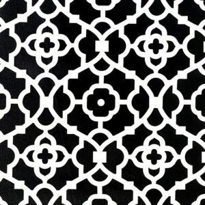 OXFORD 210D - D137 Mosaic Schwarz Weiß