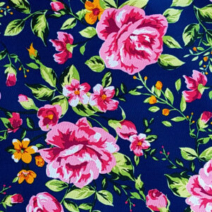 OXFORD 210D - D14 Rosen Dunkelblau