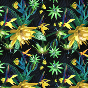 ox t d188 exotic goldflowers novely oxford 210d polyester print stoff wasserabweisend outdoor meterware 1.png