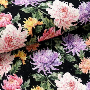 oxford 210d d142a pfingstrosen auf schwarz