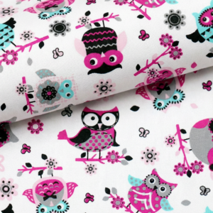 oxford 210d d4 eulen weiß pink