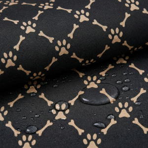 oxford 210d d22 knochen pfoten schwarz beige