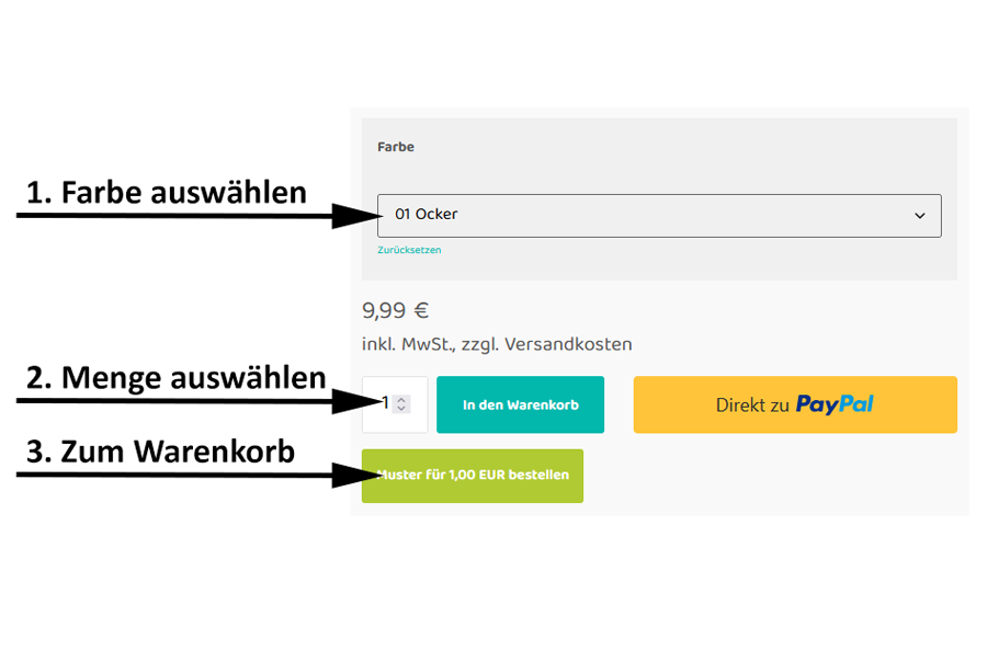 Stoffmuster für 1 Euro auswählen und bestellen