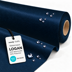 logan baumwoll mix mit twillstruktur 25 navy dunkelblau